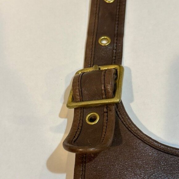 Vintage Coach Crescent Saddle Bag with Brass Hardware - Picture 5 of 10